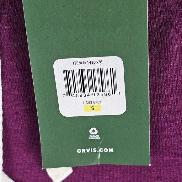 NWT ORVIS Sweater Womens Small Hoodie Burgundy Gray White Striped - Picture 7 of 11